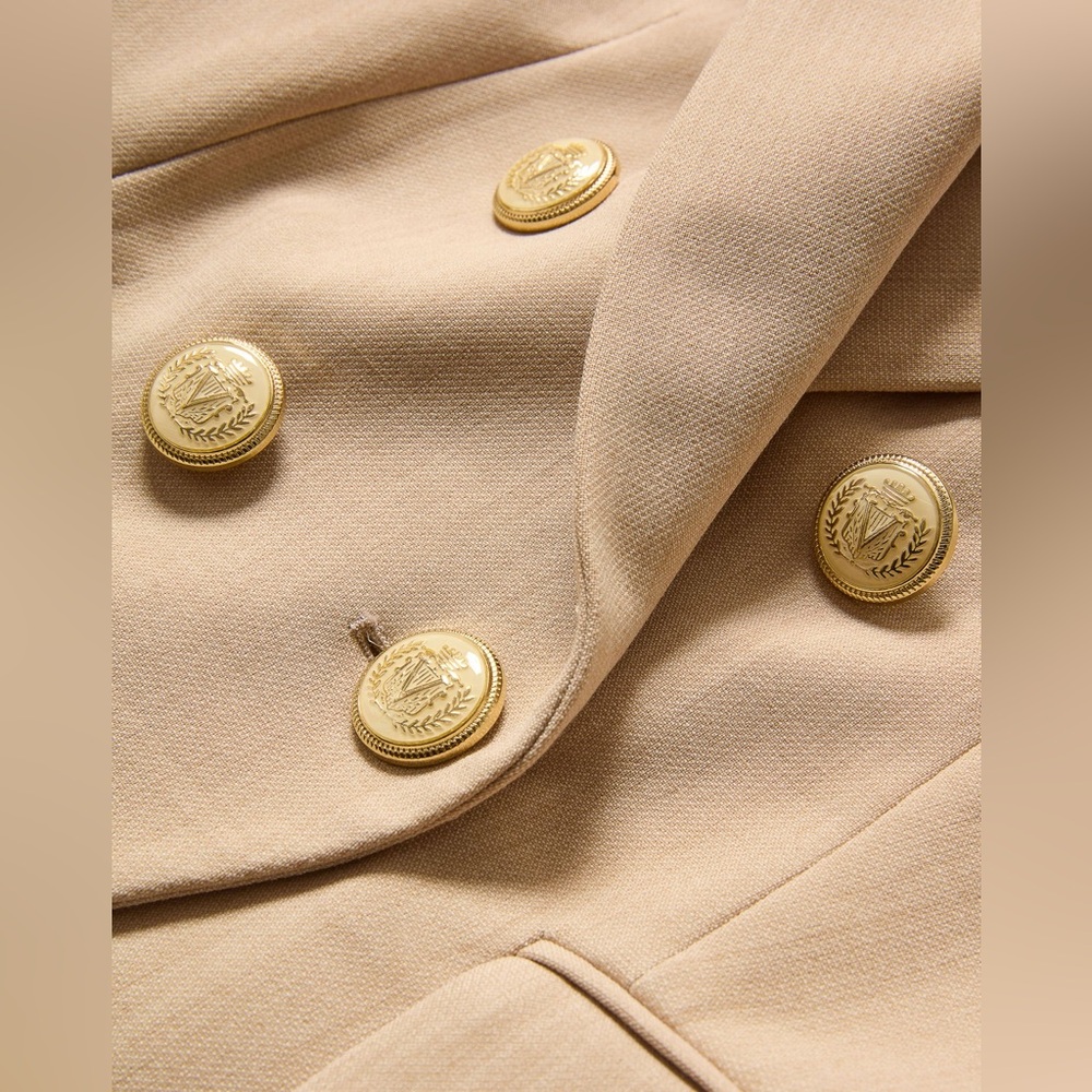 SOLD Veronica Beard Miller Dickey Blazer Crest Button Double-Breasted Size 16 - Picture 4 of 8
